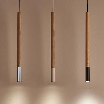 Деревянный подвесной светильник PIPE WOOD фото 3