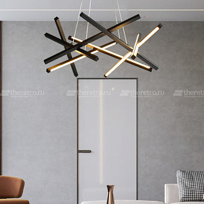 Подвесной светильник Chandelier Мantidel Modern 100 см  Черный  фото 1