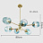 Стеклянная люстра в скандинавском стиле MARINE 6 плафонов Прозрачный Черный фото 2