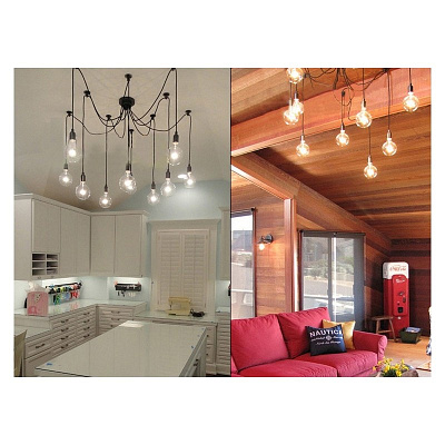 Industrial Edison Chandelier фото 6