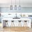 Люстра Gray Glass Pendant Lamp 3 плафона  фото 7