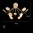 Потолочная люстра с круглыми плоскими плафонами из рельефного акрила и металла NAINA B CH фото 4